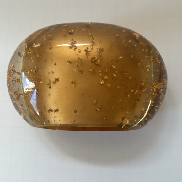 Nicole Miller Toothbrush Holder Gold & Gold Fleck Acrylic - Picture 6 of 6